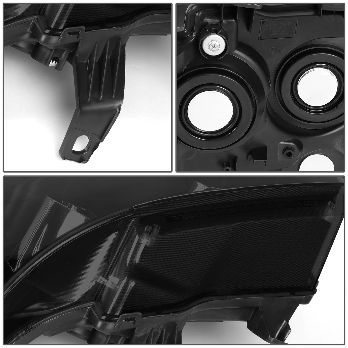 07-14 CHEVY TAHOE SUBURBAN PAIR TINTED HOUSING CLEAR CORNER HEADLIGHT LAMPS