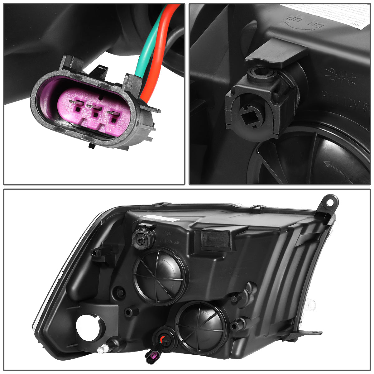 09-18 RAM BLACK HOUSING HEADLIGHTS