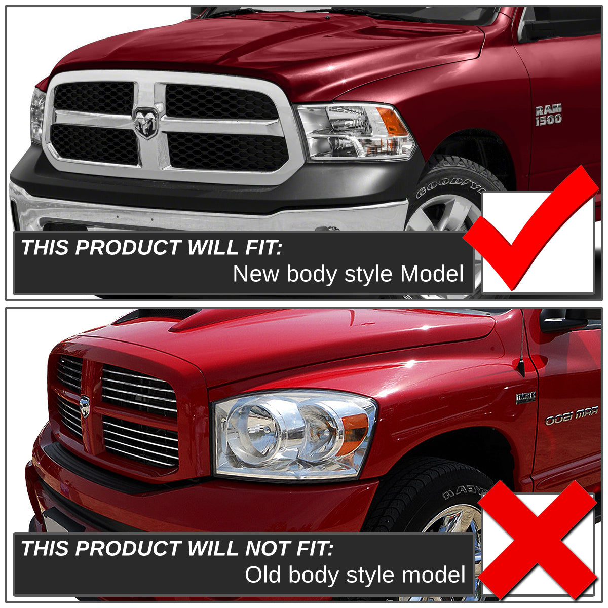 09-18 RAM BLACK HOUSING HEADLIGHTS