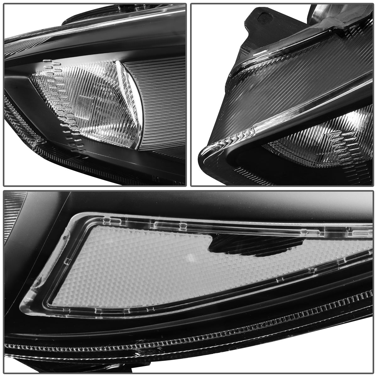 15-18 FORD FOCUS OE STYLE BLACK HOUSING CLEAR CORNER HEADLIGHT HEAD LAMPS