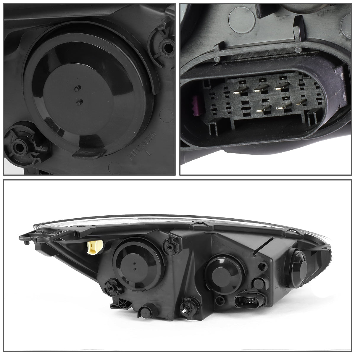 15-18 FORD FOCUS OE STYLE BLACK HOUSING CLEAR CORNER HEADLIGHT HEAD LAMPS