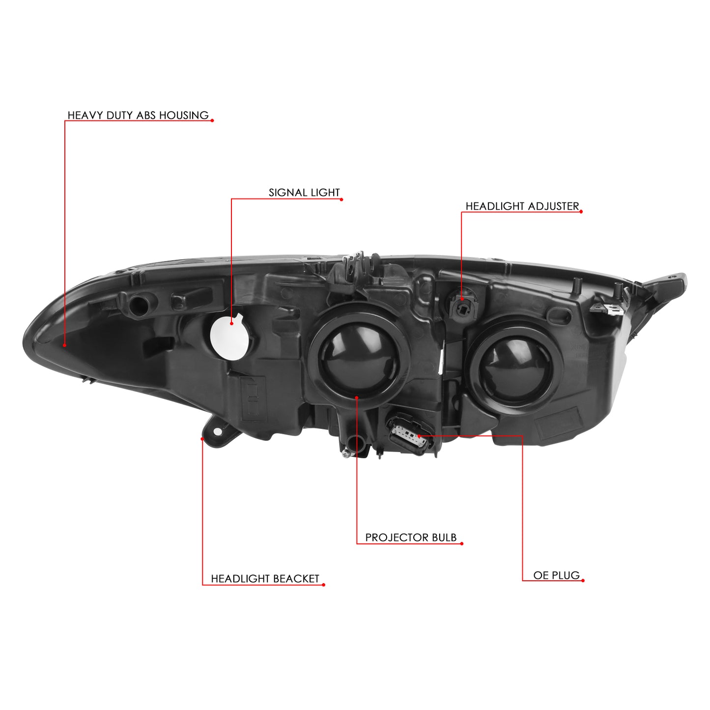 13-16 FORD FUSION FACTORY STYLE PROJECTOR HEADLIGHT HEAD LAMPS SMOKED/CLEAR