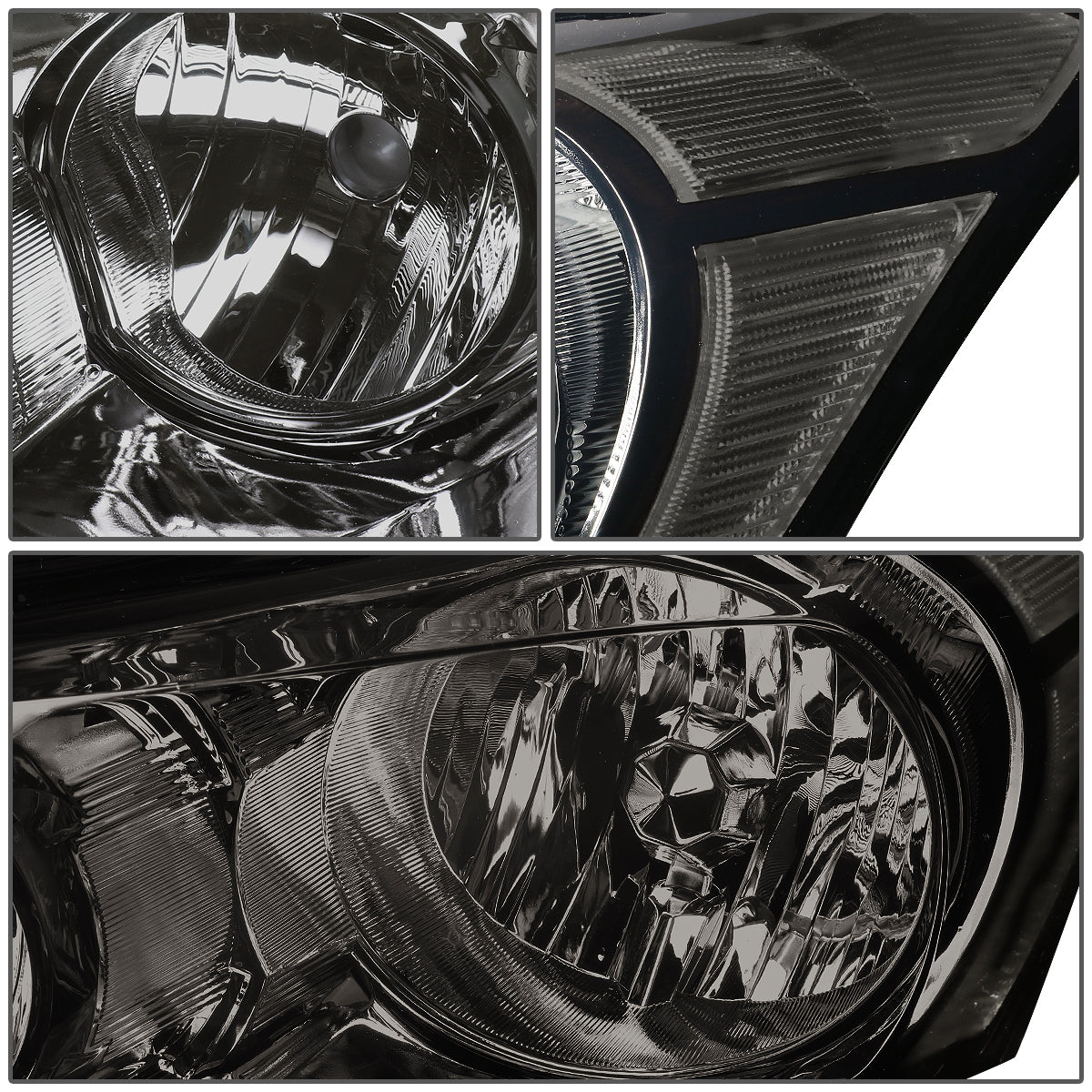 08-12 HONDA ACCORD SEDAN SMOKED HOUSING CLEAR CORNER HEADLIGHT HEAD LAMPS