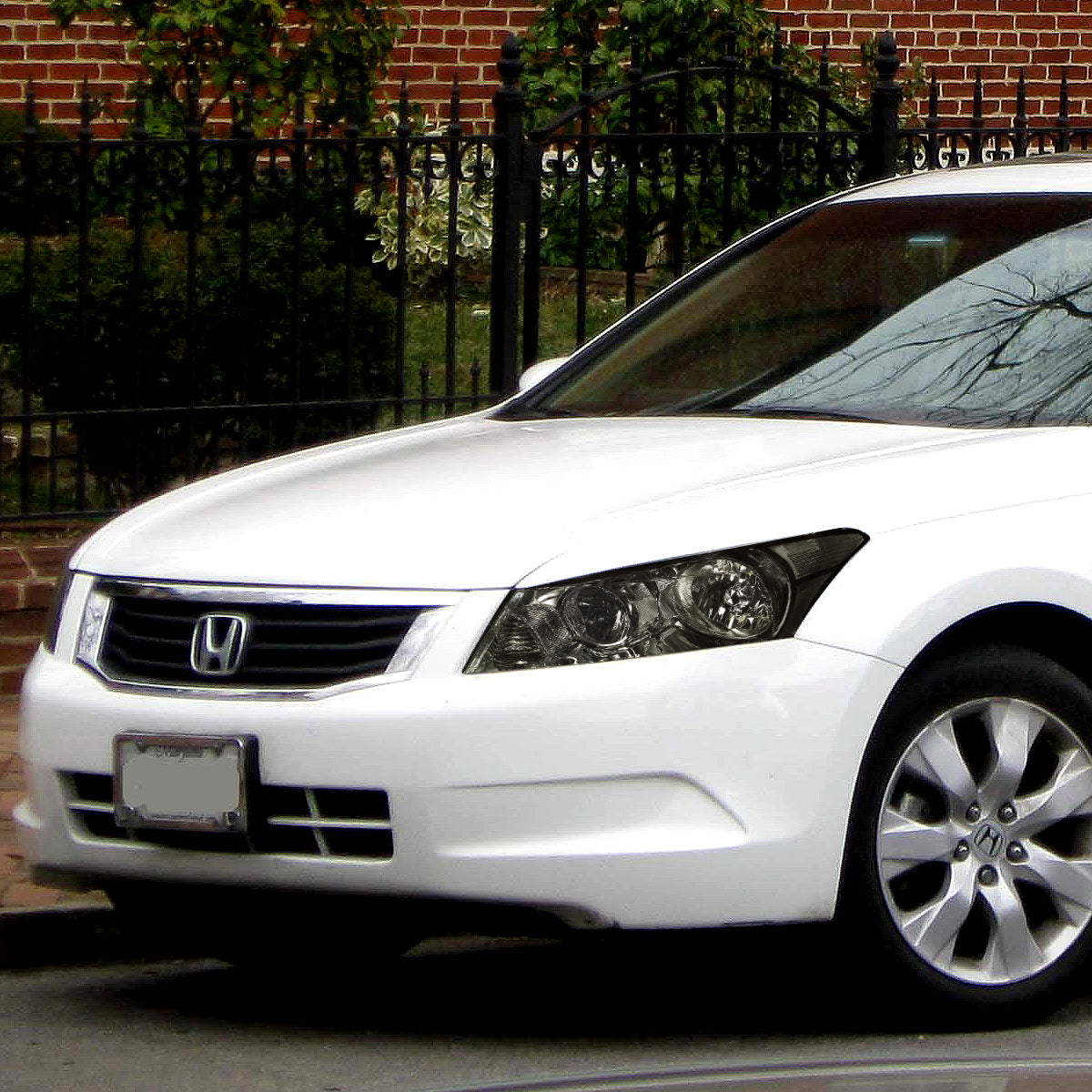 08-12 HONDA ACCORD SEDAN SMOKED HOUSING CLEAR CORNER HEADLIGHT HEAD LAMPS