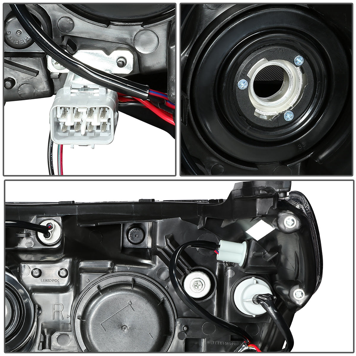 09-13 SUBARU FORESTER OE STYLE BLACK HOUSING CLEAR CORNER HEADLIGHT LAMPS