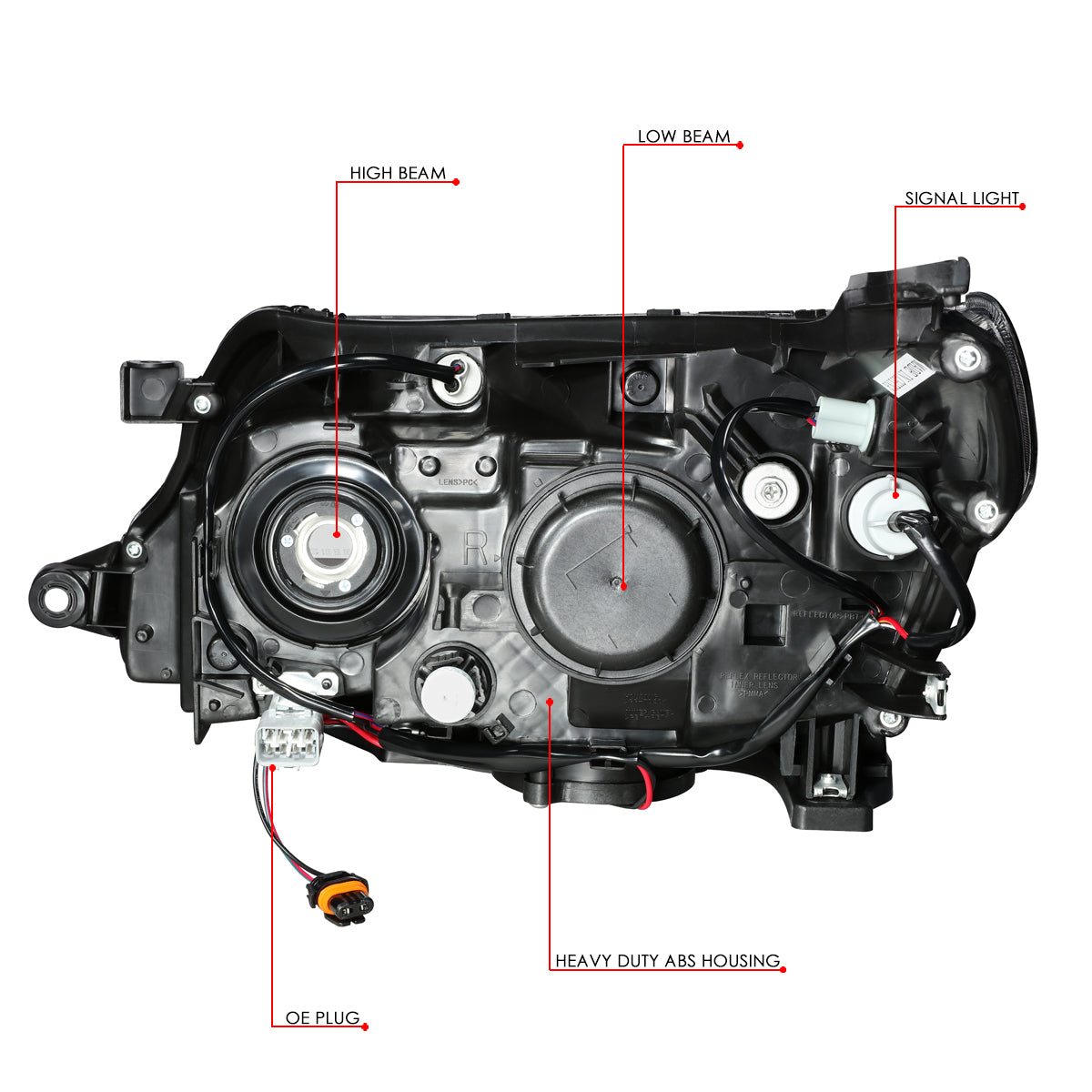 09-13 SUBARU FORESTER OE STYLE BLACK HOUSING CLEAR CORNER HEADLIGHT LAMPS