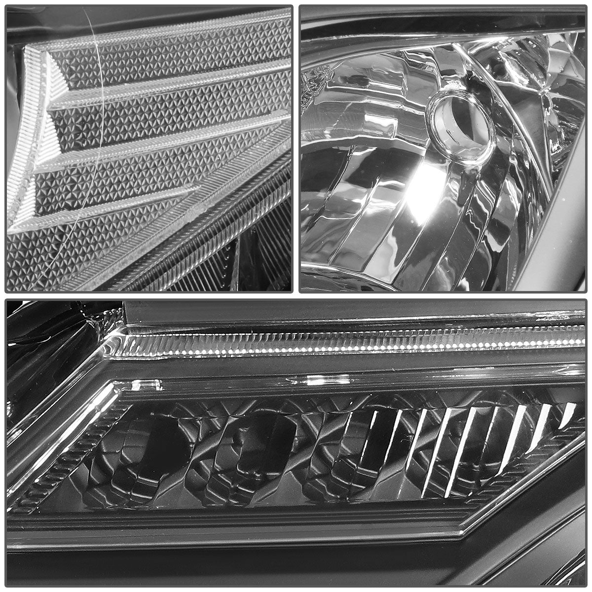 13-15 TOYOTA RAV4 BLACK HOUSING CLEAR CORNER PROJECTOR HEADLIGHTS