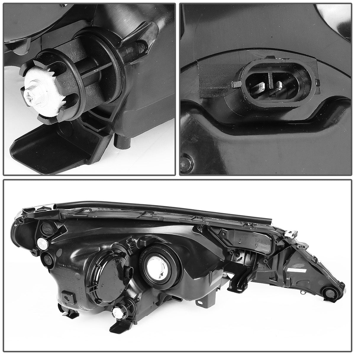 13-15 TOYOTA RAV4 BLACK HOUSING CLEAR CORNER PROJECTOR HEADLIGHTS