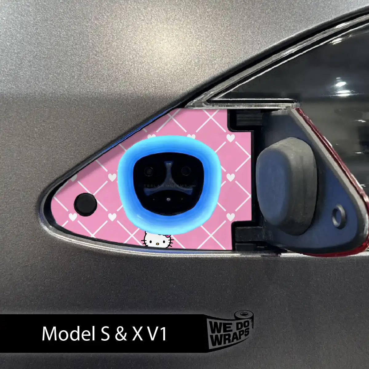 Sweet Kitty Tesla Charge Port Wrap | Model S
