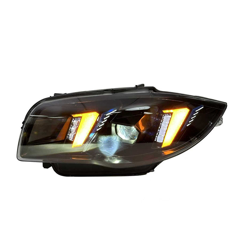Dual Color LED Headlights Assembly for BMW 1 Series E82 E87 (2004–2011)
