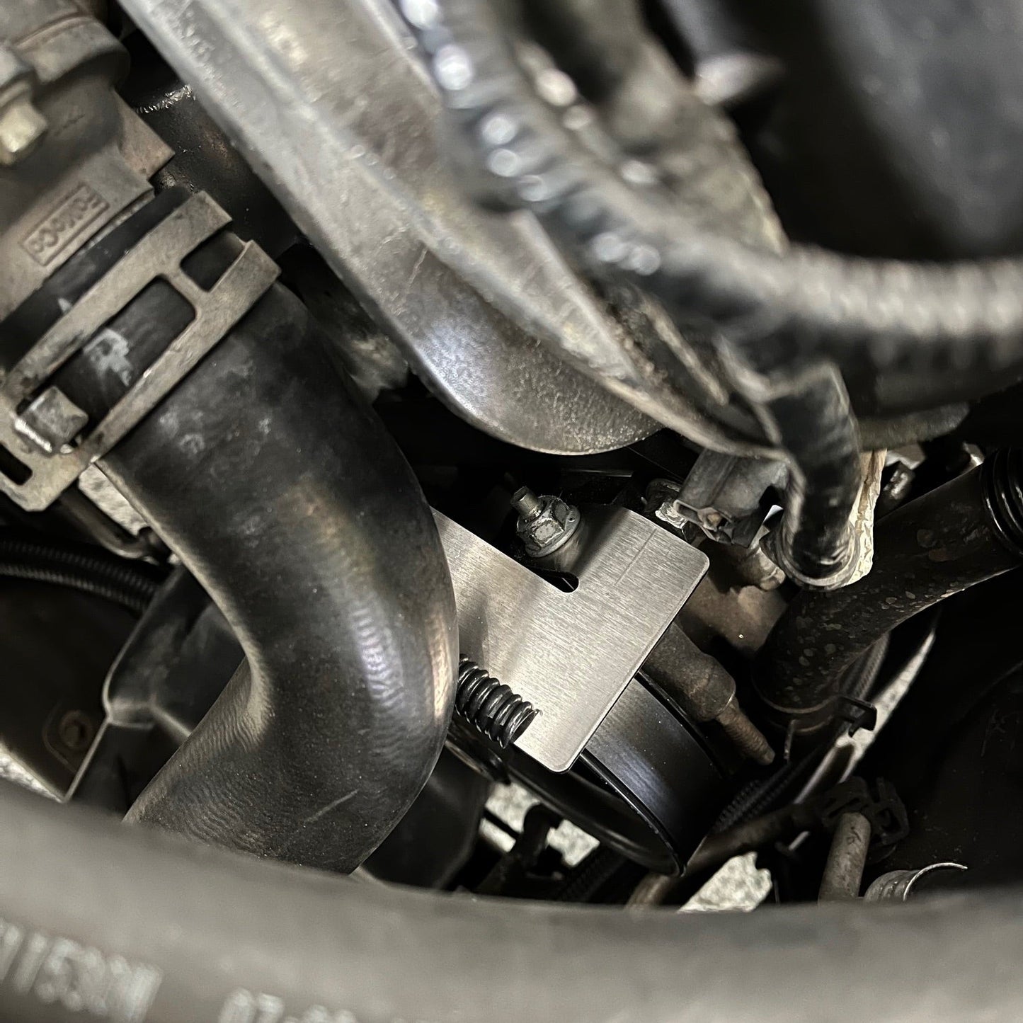 Coyote Swap Lower Coolant Hose Shield