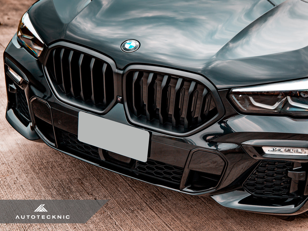 AutoTecknic Gloss Black Front Grille - BMW G06 X6 Pre-LCI