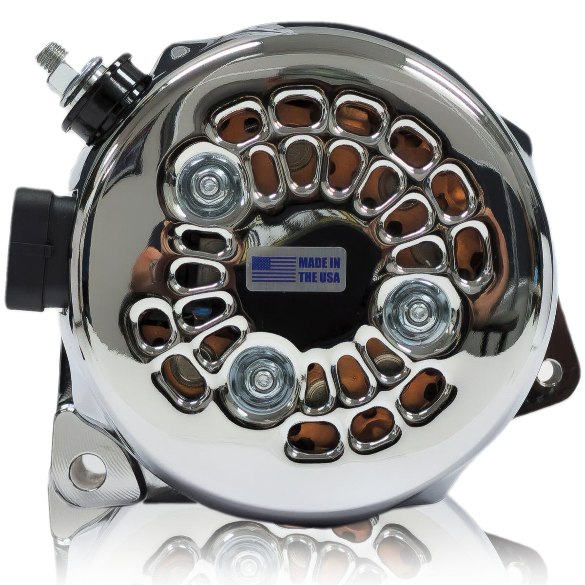 Mechman 240 Amp Racing Alternator 1988-1995 GM Truck Mount - Chrome