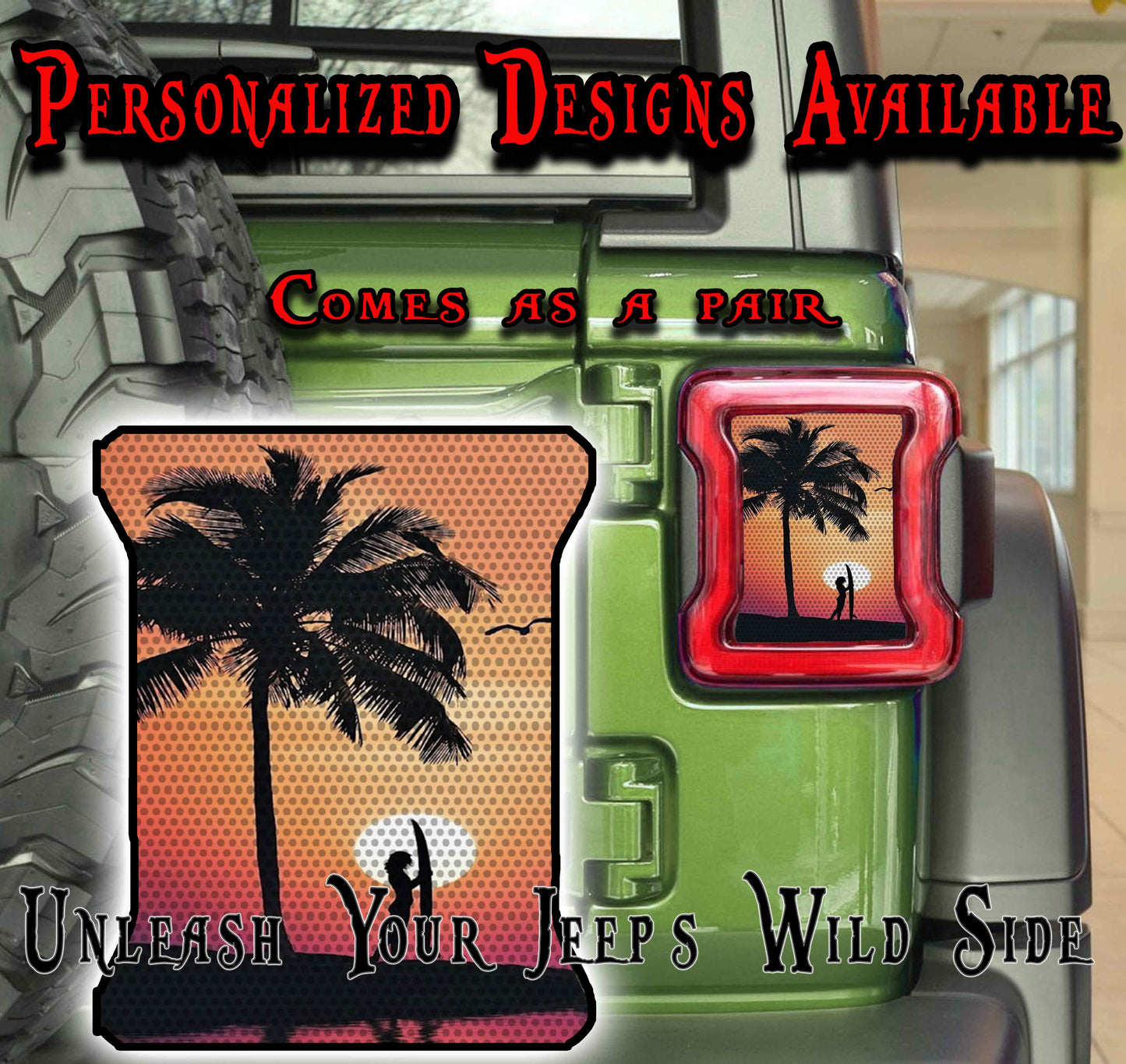 Surfs up Taillight cover decal 52