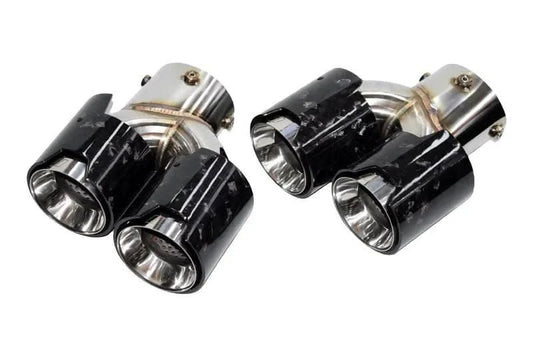 BMW 2/3/4 Series G42 G20/G21 G23 Forged Carbon Fiber Dual Muffler Tips (2019+)