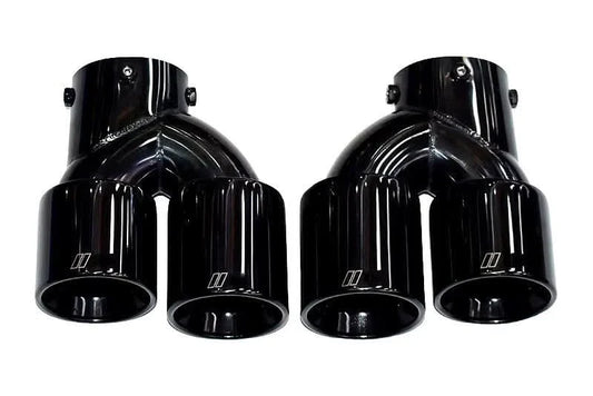 BMW 2/3/4 Series G42 G20/G21 G23 Black Stainless Steel Dual Muffler Tip (2019+)