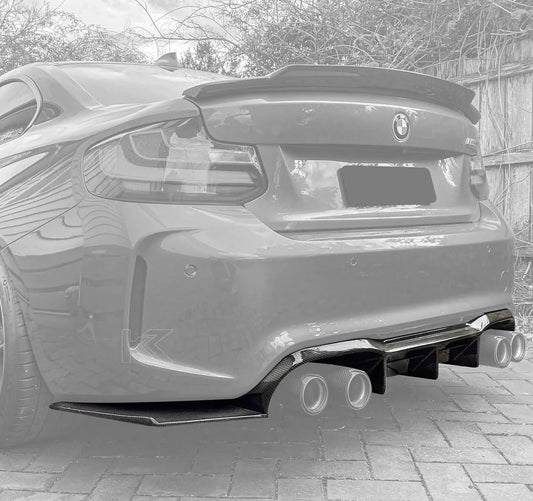 BMW 2 Series M2 F87 MTC Design Carbon Fiber Diffuser (2014 - 2021)
