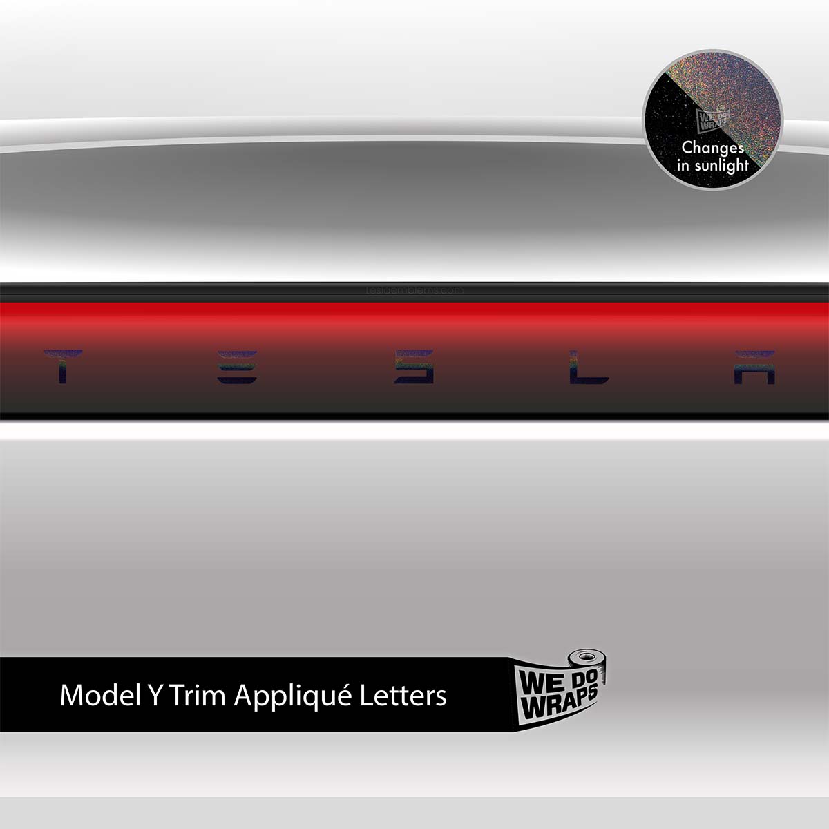 KPMF Morpheus Black Tesla Emblem Decals (Front + Back) | Model Y