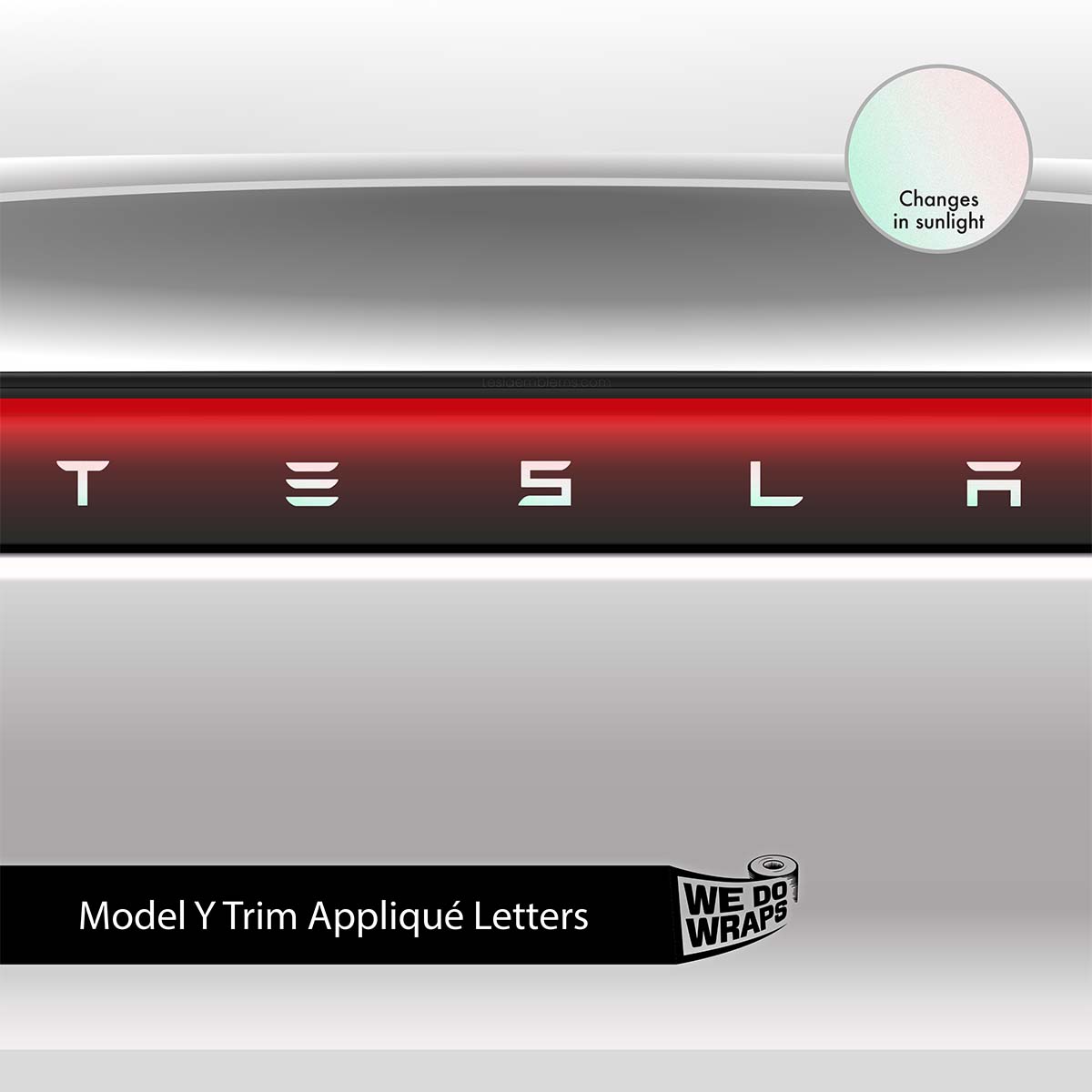 KPMF Matte Aurora Pearl Tesla Emblem Decals (Front + Back) | Model Y