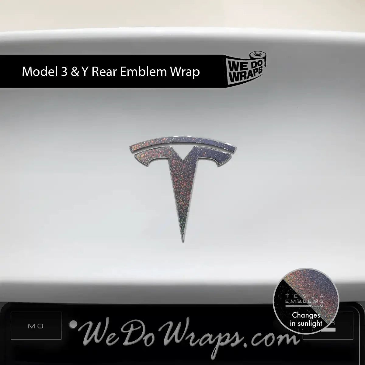 KPMF Morpheus Black Tesla Emblem Decals (Front + Back) | Model 3
