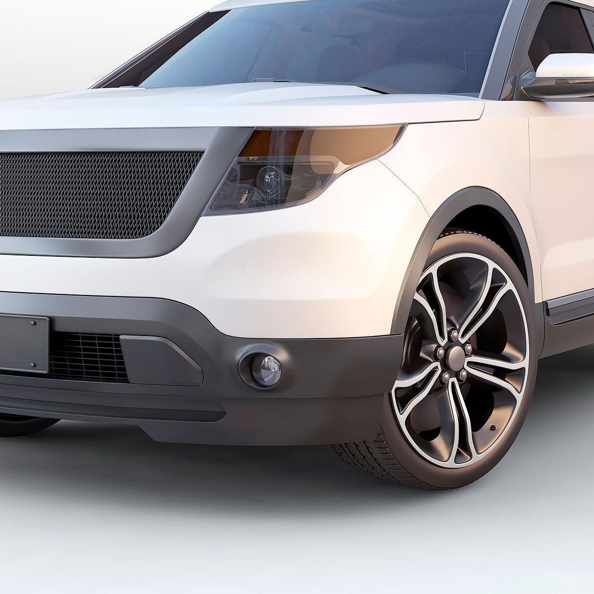 2011-2015 Ford Explorer H11 Fog Lights Kit w/ Switch & Wiring Harness (Chrome Housing/Clear Lens)