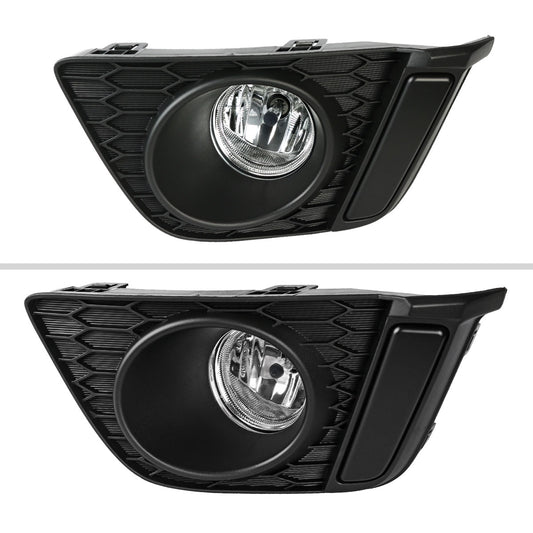 2015-2016 Honda Fit 12V/35W H8 Fog Lights Kit (Chrome Housing/Clear Lens)