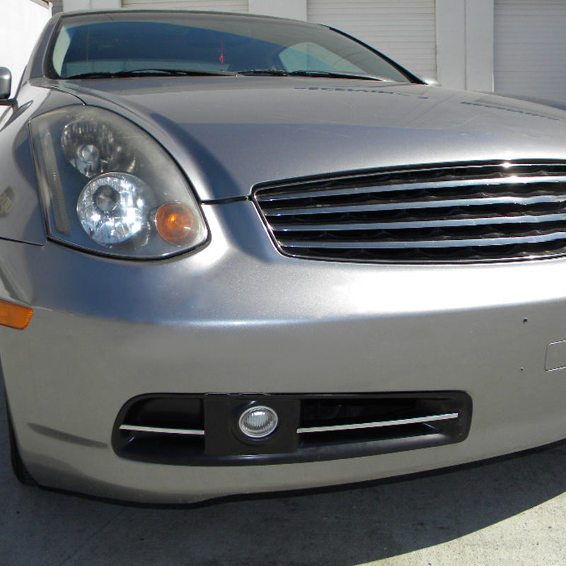 2003-2005 Infiniti G35 Coupe H3 Fog Lights Kit (Chrome Housing/Clear Lens)