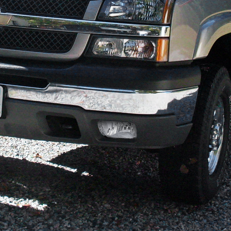 2002-2007 Chevrolet Silverado/Avalanche H10 Fog Lights Wiring Kit (Chrome Housing/Clear Lens)