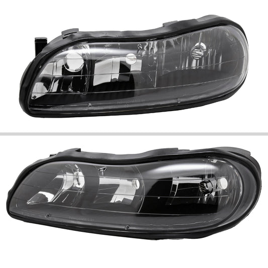 1997-1999 Oldsmobile Cutlass / 1997-2003 Chevrolet Malibu / 2004-2005 Chevrolet Classic Factory Style Headlights (Matte Black Housing/Clear Lens)