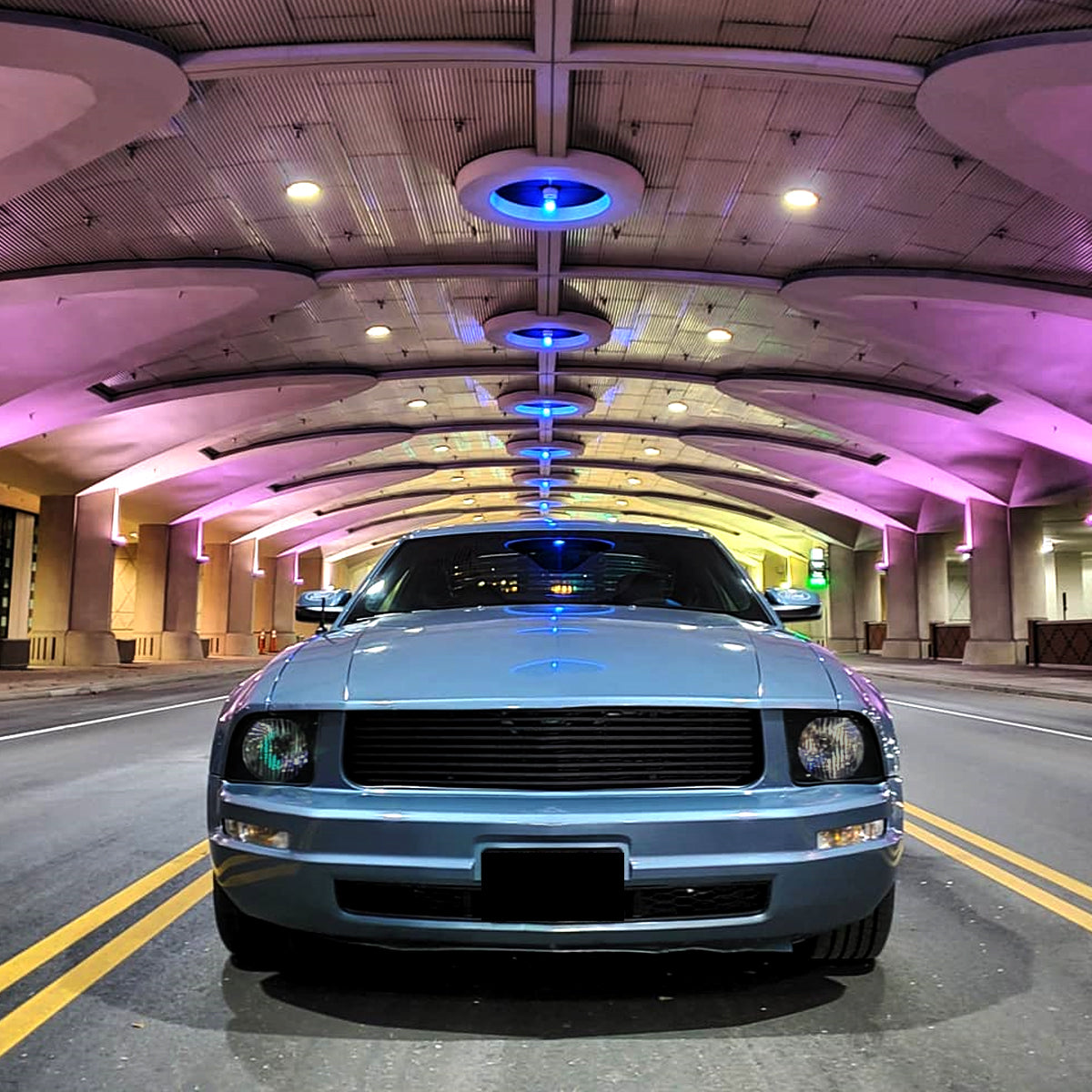 2005-2009 Ford Mustang Factory Style Headlights (Matte Black Housing/Light Smoked Lens)