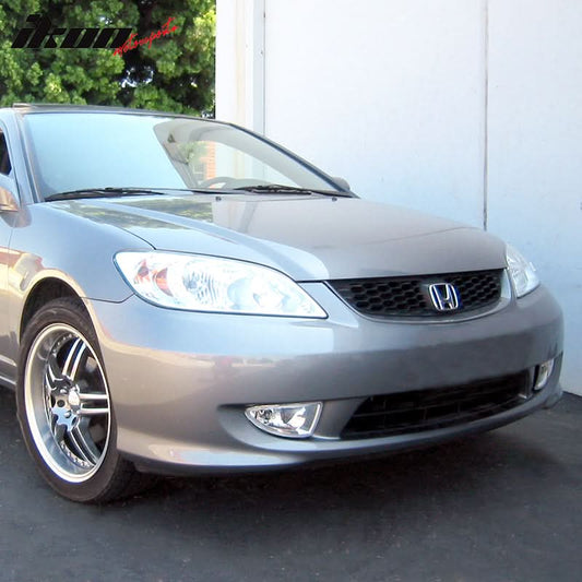 Fits 04-05 Honda Civic 2/4Dr Clear Lens Fog Lights Lamps Kit RH LH