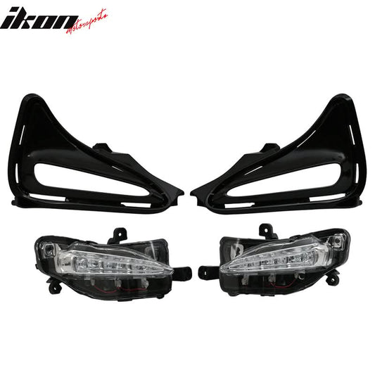 Fits 17-19 Toyota Corolla Sedan Front Foglight Fog Lamp LED Clear Lens
