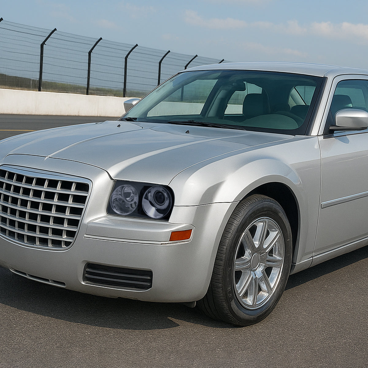 2005-2010 Chrysler 300 Base/LX/Touring Projector Headlights (Glossy Black Housing/Smoked Lens)