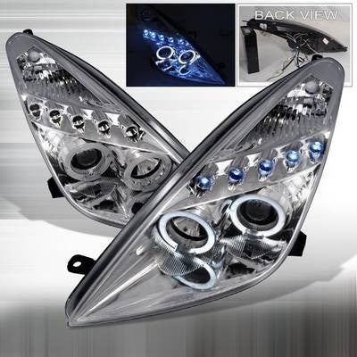 Spec-D 00-05 Toyota Celica Halo Projector Headlights Chrome
