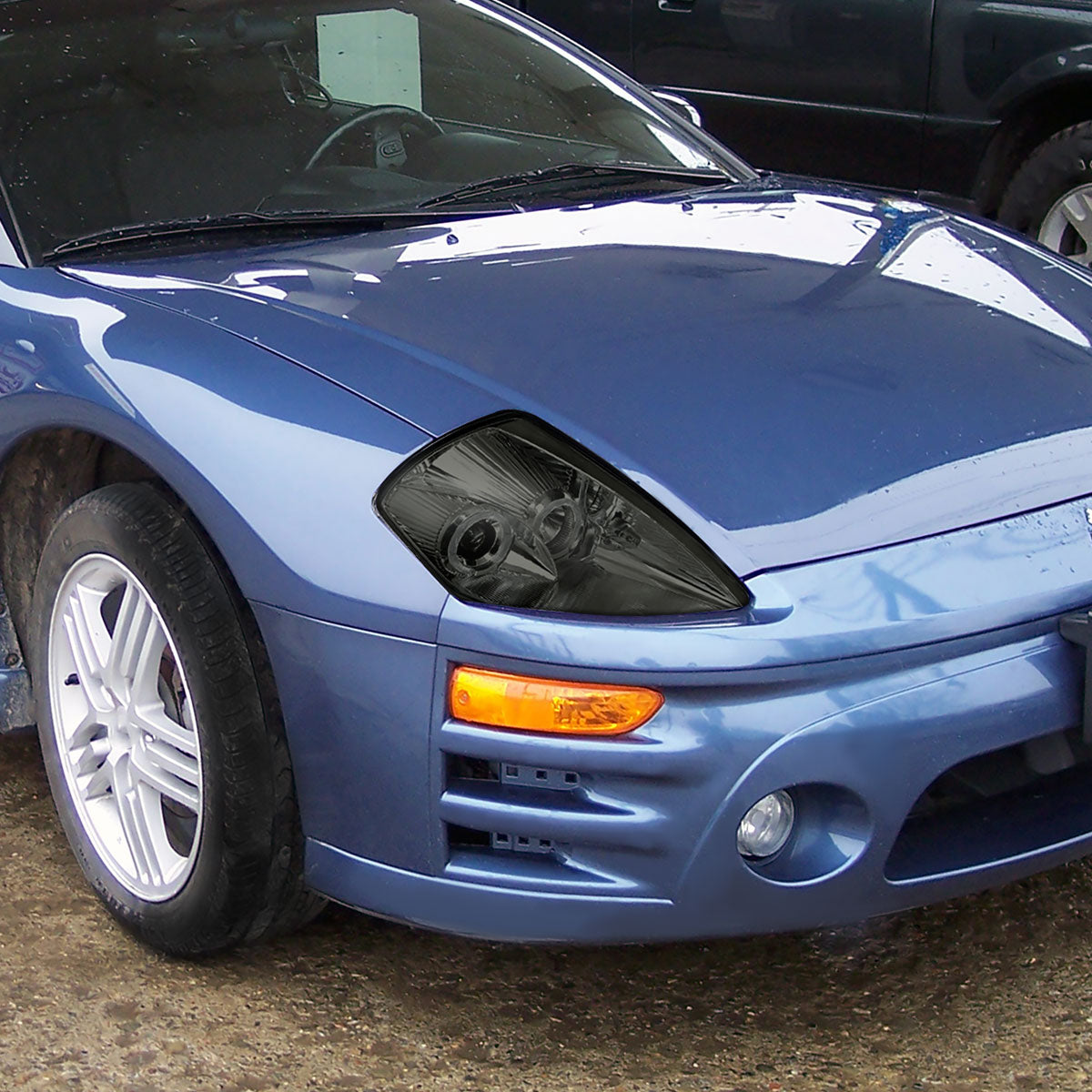 2000-2005 Mitsubishi Eclipse Dual Halo Projector Headlights (Chrome Housing/Smoked Lens)