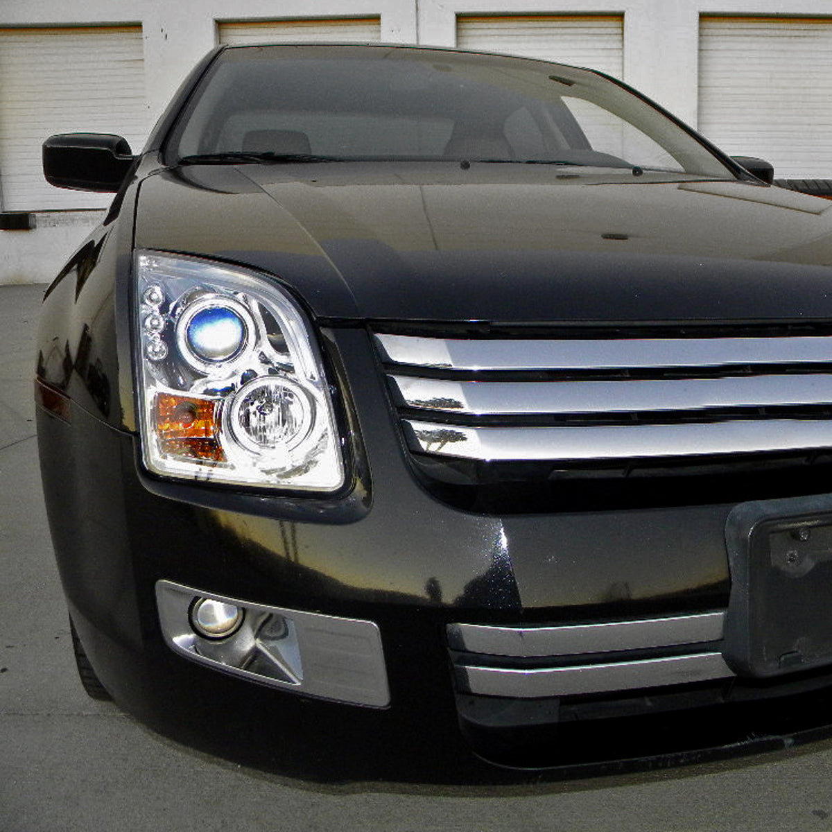 2006-2009 Ford Fusion Dual Halo Projector Headlights (Chrome Housing/Clear Lens)
