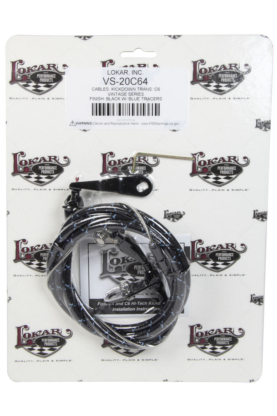 VS KICKDOWN CABLE BLK W/ BLUE