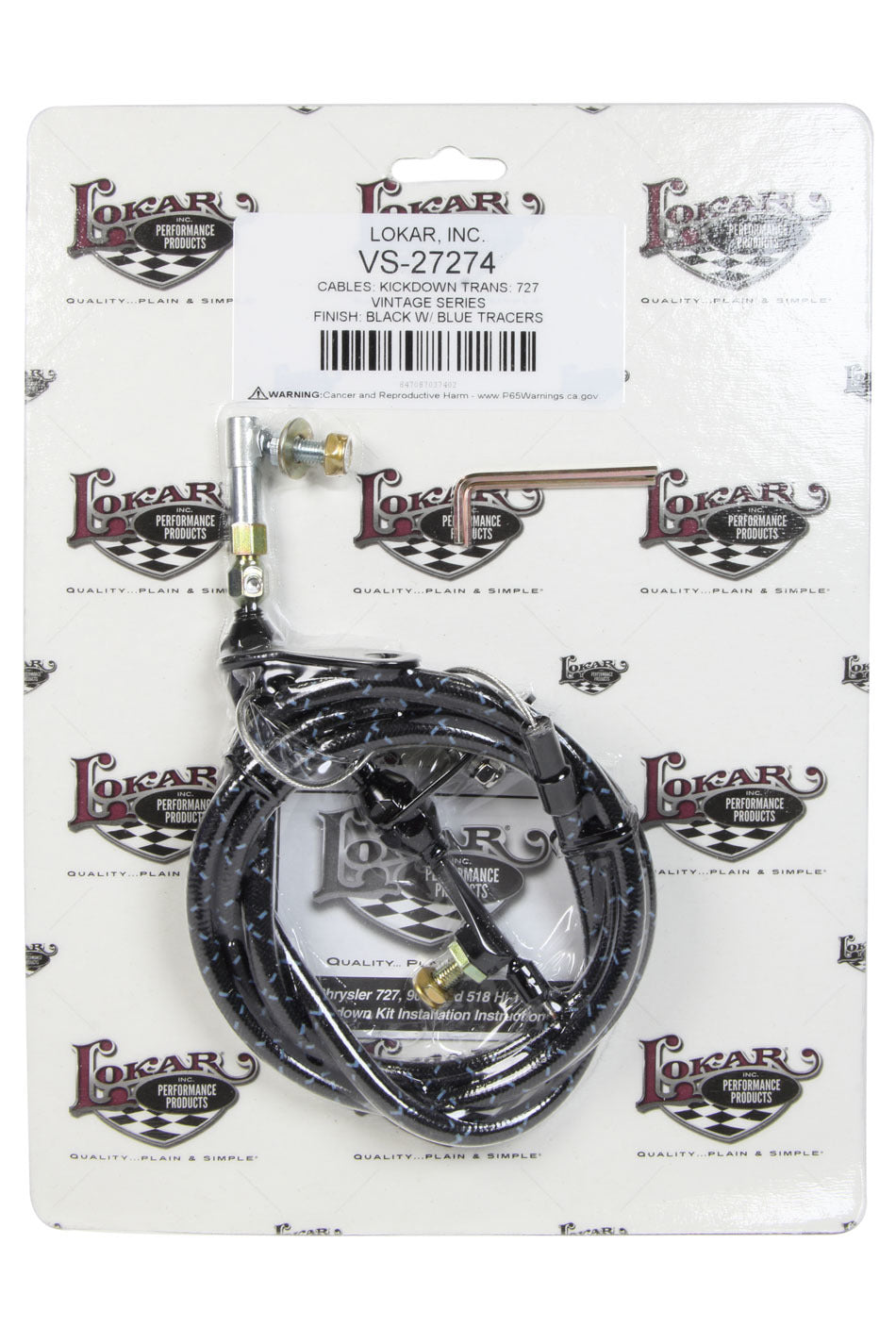 VS KICKDOWN CABLE BLK W/ BLUE