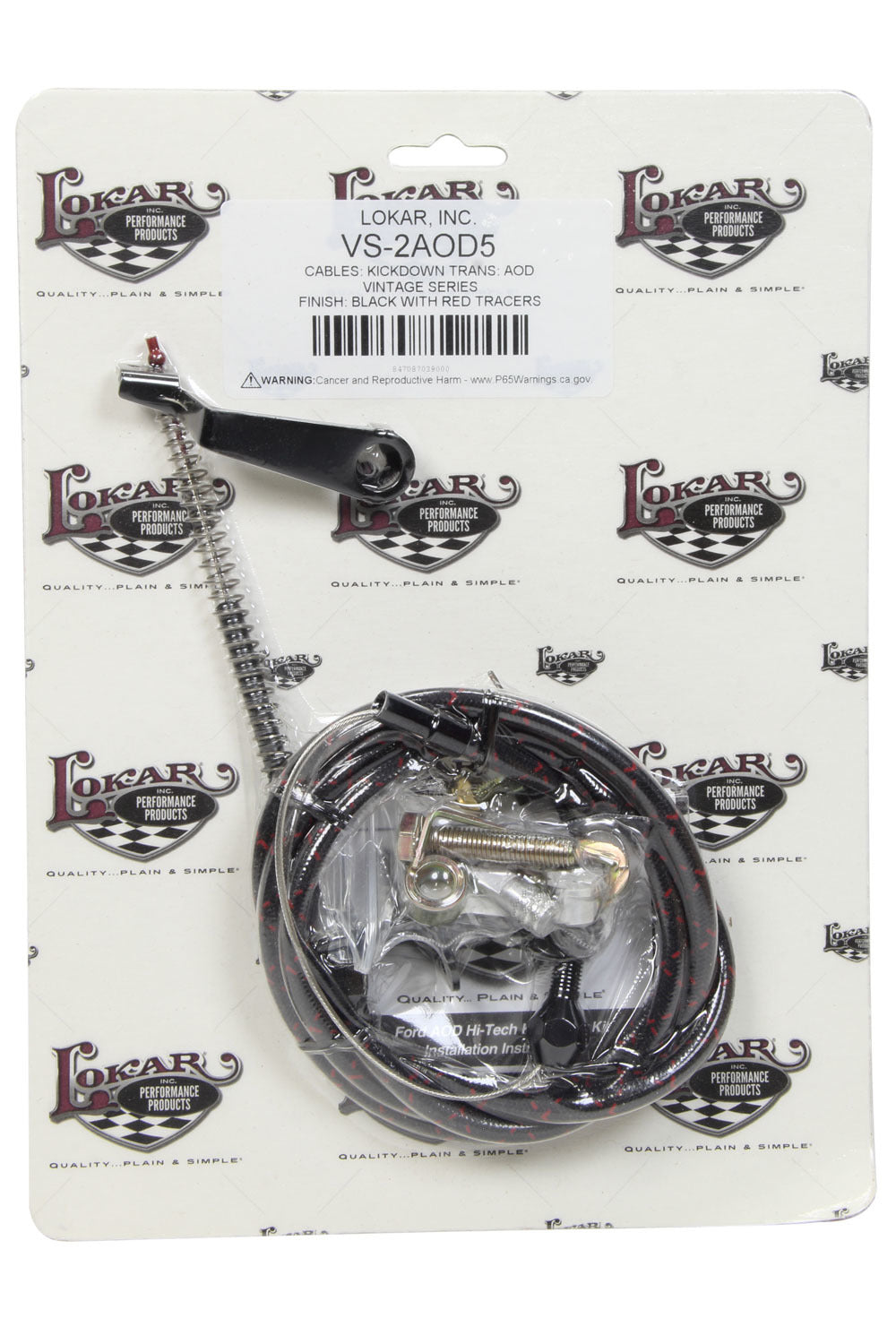 VS KICKDOWN CABLE BLK W/ RED