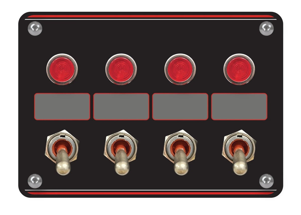 Accessory Panel Black Switch w/Pilot Light