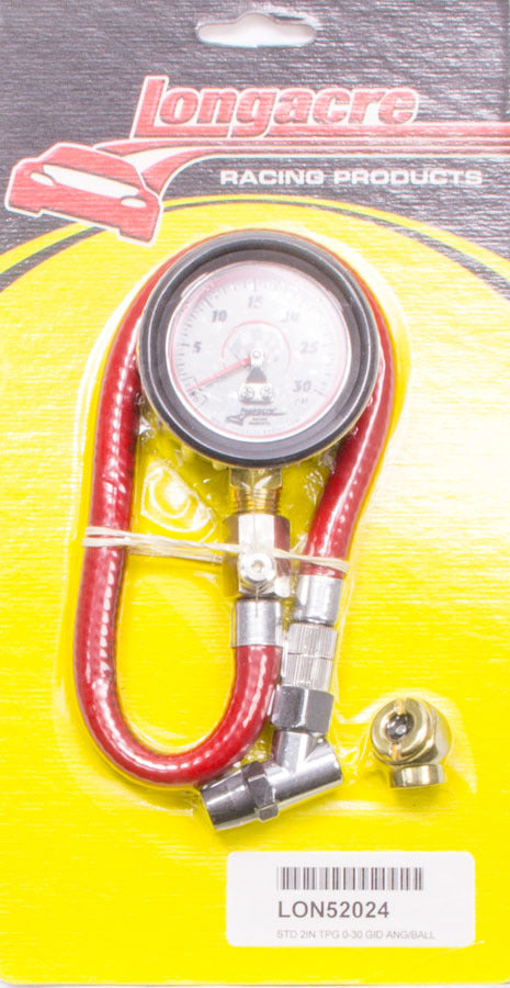 Longacre Tire Gauge 0-30PSI 2in GID 52-52024