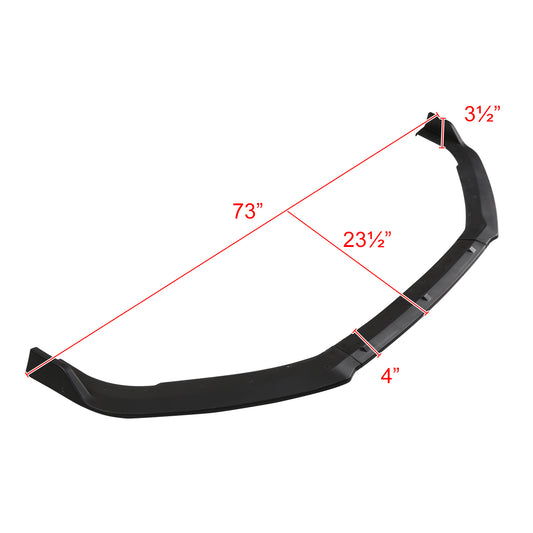 2018-2020 Honda Accord Matte Black Polypropylene 3PC Front Bumper Lip