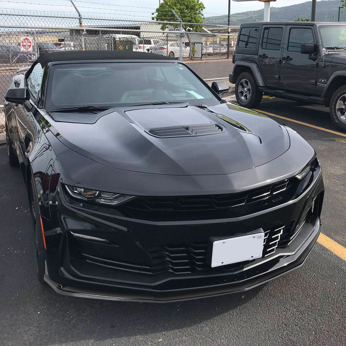 2016-2018 Chevrolet Camaro Glossy Black Polypropylene 3PC Front Bumper Lip Set