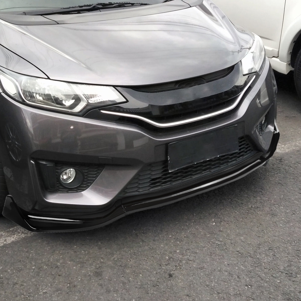 2014-2017 Honda Fit Glossy Black Polypropylene 3PC Bumper Lip