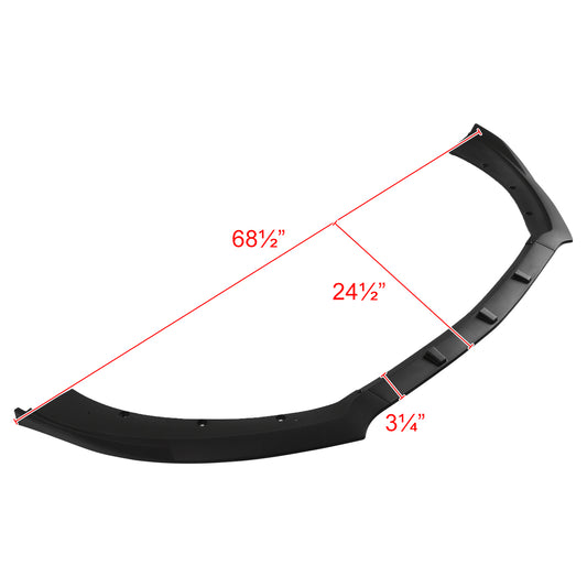 2015-2017 Ford Mustang Matte Black Polypropylene 3PC Bumper Lip