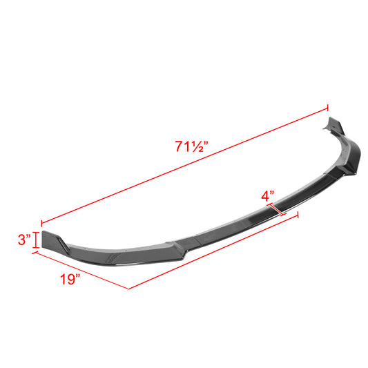 2018-2021 Kia Stinger Glossy Black 3PC Front Bumper Lip Splitter Kit
