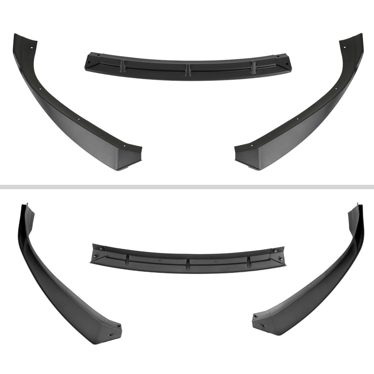 2016-2020 Tesla Model S Matte Black 3PC Front Bumper Lip Splitter Kit