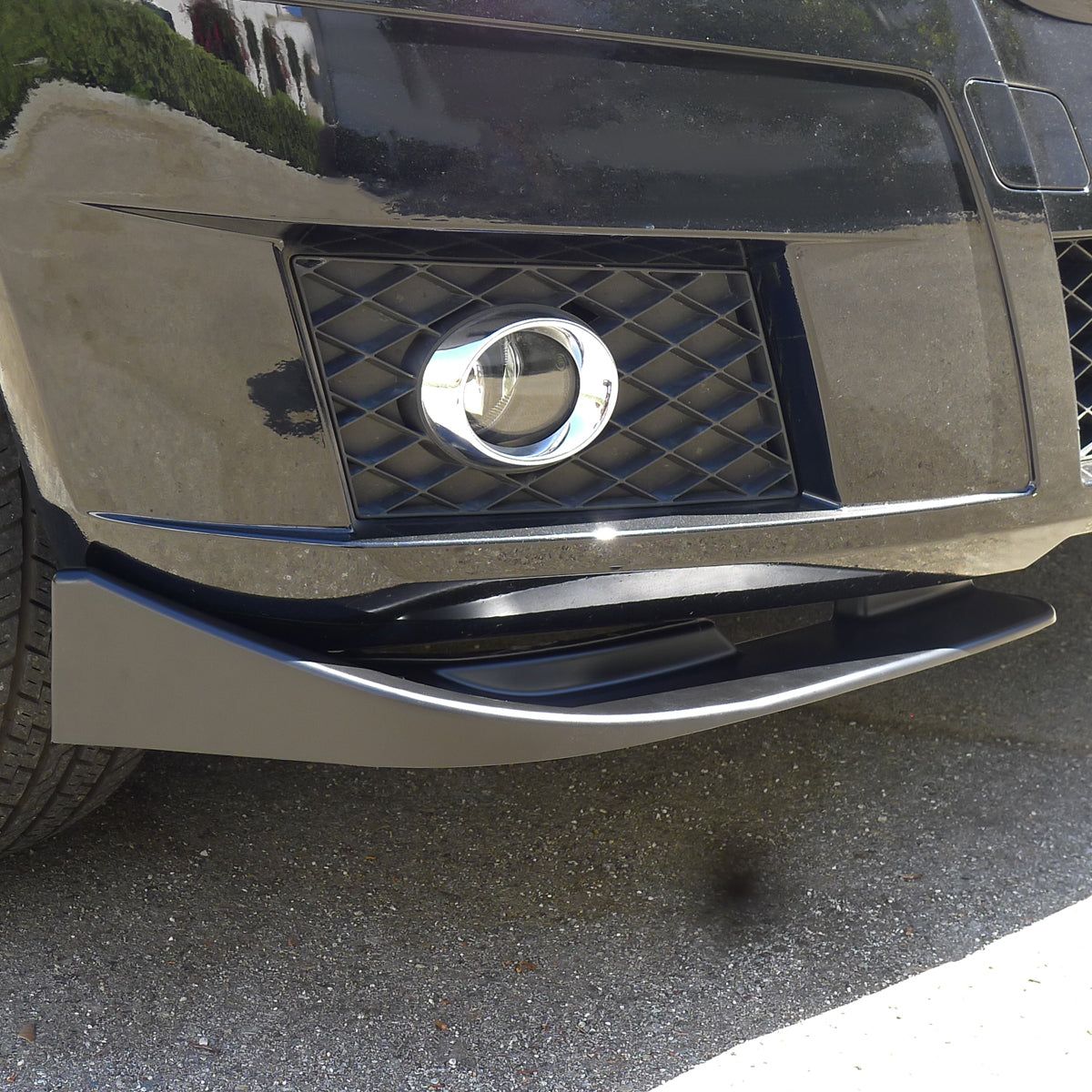 Universal Matte Black Polypropylene Front Bumper Lip Splitters