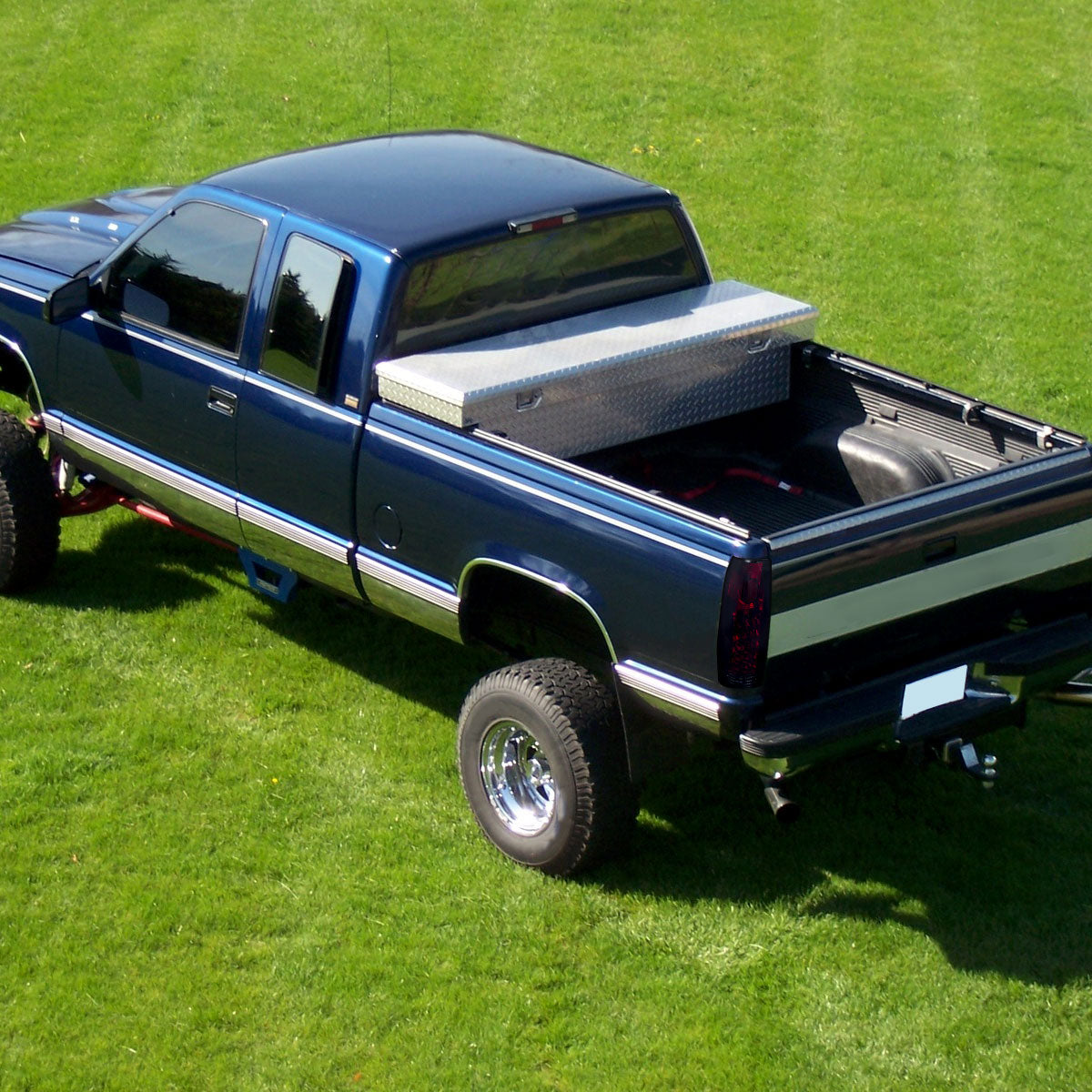 1988-2000 Chevrolet C/K C10/Silverado/Tahoe/Suburban GMC Sierra/Jimmy/Yukon APC LED Tail Lights (Chrome Housing/Red Smoked Lens)
