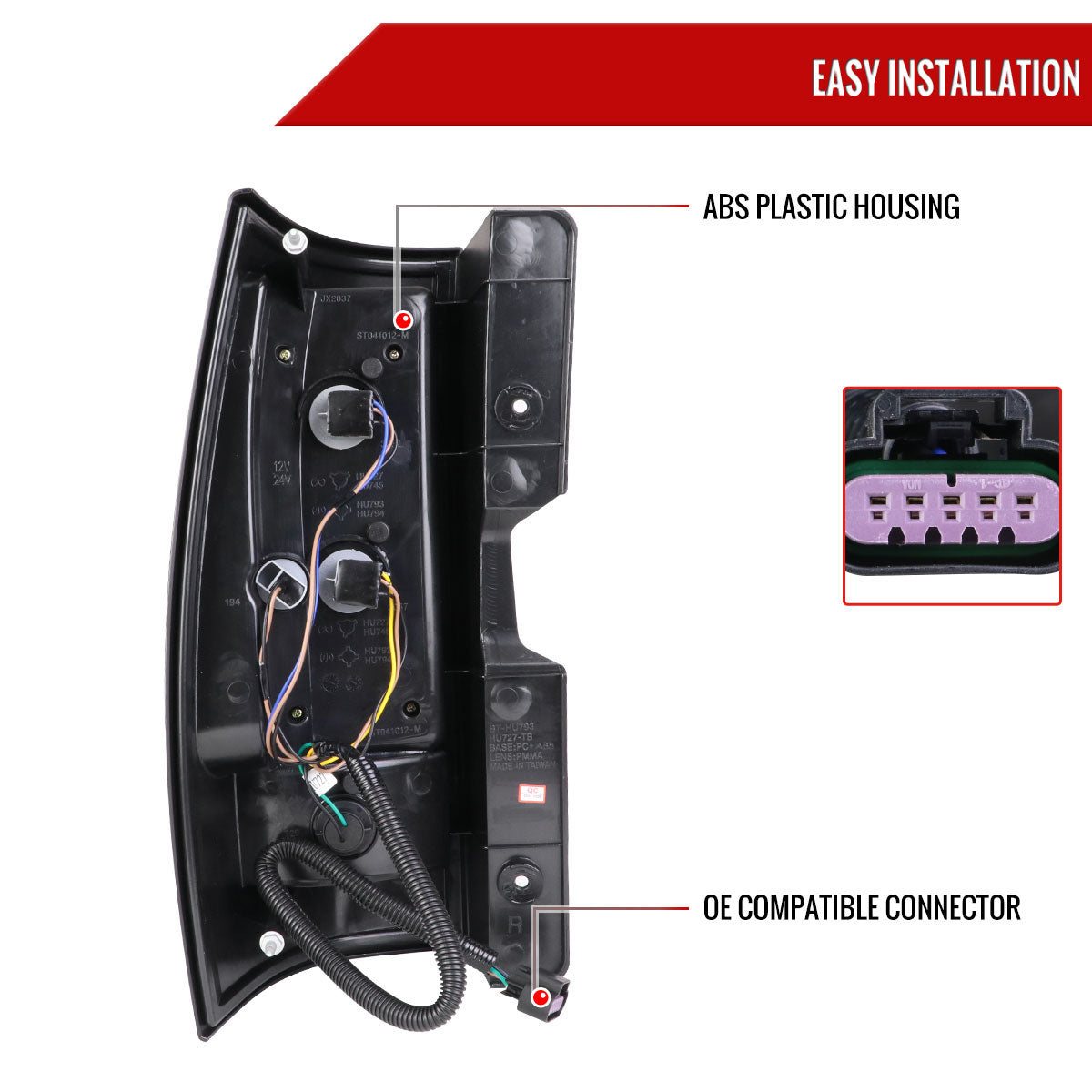 2007-2014 Chevrolet Tahoe/Suburban LED Tail Lights (Chrome Housing/Red Clear Lens)